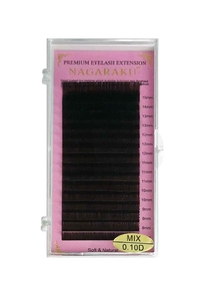 Вії КОРИЧНЕВІ 0.10D MIX