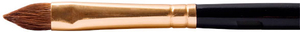 Кисточка приплюснутая с черной деревянной ручкой