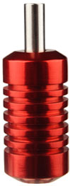 Держак средний алюминиевый красный с поперечными просечками 50мм*25мм со стемом