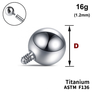 Кулька 16g (1,2мм), Зовні різьблення, ТИТАН
