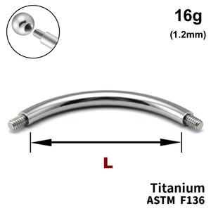 Ніжка мікробанана 16g (1,2мм), Зовні різьблення, ТИТАН