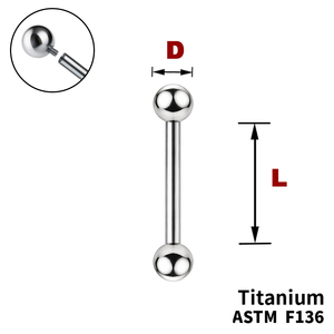 Штанга (барбел) з кульками, Усередині різьблення, ТИТАН