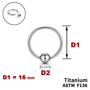 Кільце BCR 16мм, ТИТАН